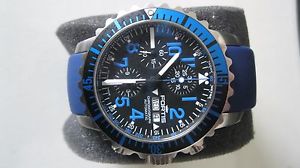 Fortis Aquatis Marine master Swiss Chronograph Men's Watch 671.15.45 Blue Robber