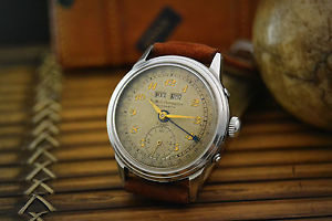 rare GIRARD PERREGAUX CALENDAR TRIPLE DATE VINTAGE AUTOMATIC WATCH UHR MONTRE