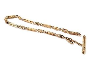 Antique Pocket Watch Chain 5k Gold
