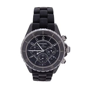 Chanel J12 Black Ceramic Chronograph Black Dial Automatic 38mm Women's Watch