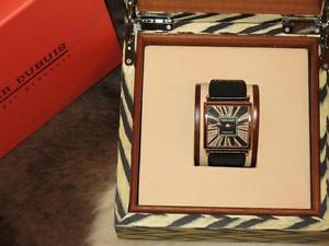 Estate ~ Roger Dubuis 18k Rose Gold 40mm Golden Square Black Carbon Dial w/ Box
