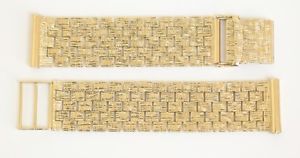 SUPERB SOLID 9CT GOLD MENS WATCH BRACELET OR STRAP c1973