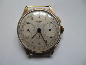 UNIVERSAL GENEVE COMPUR CHRONOGRAPH 14K YELLOW GOLD
