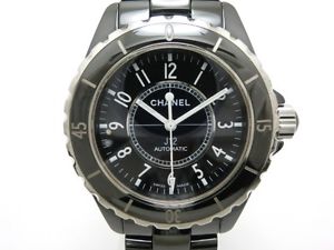 Used[A] Watch Men CHANEL J12 H0685 Automatic black ceramic N7U