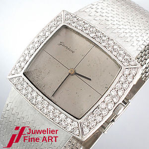 Geneve Uhr - 585/14K Weißgold - Brillanten ca. 4,2 ct - Ø 39 x 35,5 mm - 131,4 g