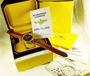 BREITLING CHRONOMAT IN EXTREMELY RARE 18 K SOLID ROSE GOLD, NOS CONDITIONS !!