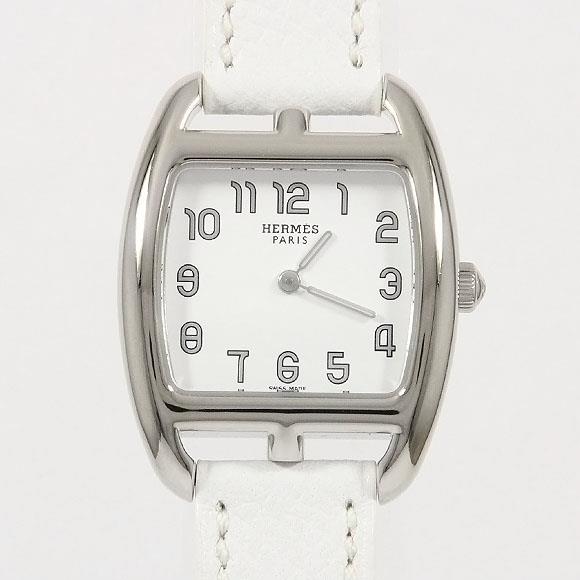 Used[A] Watch Hermes CT1.210 Cape Cod Tonneau Quartz White Arabic White T2Y