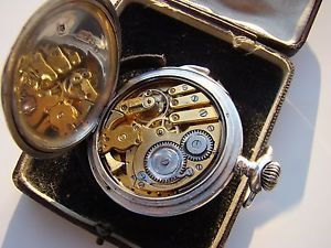 ANTIQUE SILVER FULL HUNTER QUARTER-HOUR REPEATER POCKET WATCH Ca:1890-1900