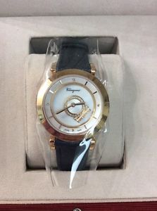 Salvatore Ferragamo Watch Women's FQ4060013 Minuetto Gold IP SteelDiamonds Watch