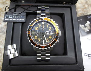MENS FORTIS MARINEMASTER CHRONOGRAPH B-42 STAINLESS AUTOMATIC WATCH 671.19.141