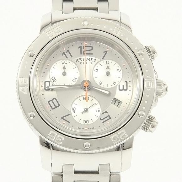 Used[B] Watch Hermes CP2.410 Clipper Diver Chronograph Quartz Silver Arabic T4I