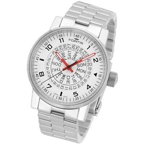 Fortis Herrenuhr Spacematic Classic White-Red Automatik 623.10.52 M