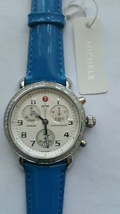 Authentic NEW Michele Diamond CSX Chronograph Watch  MWW03D000037 $2075