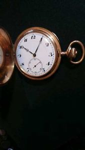 REVUE THOMMEN 14kt 585 GOLD SAVONETTE Pocket Watch Taschenuhr