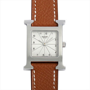 Used Watch Women HERMES H Watch HH1.210 Quartz white Stainless Steel J0W