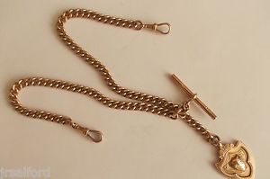 Antique double Albert Chain & Fob 9ct gold fully hallmarked Chester 1929  52,6gm