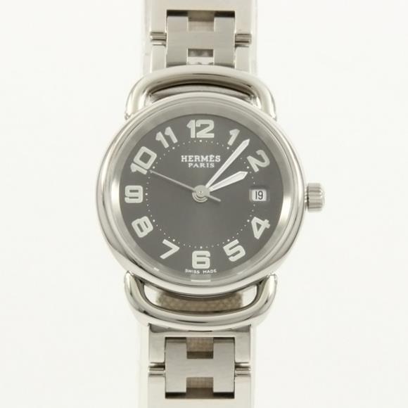 Used[B] Watch Hermes PU2.210 Pullman Quartz Grey Arabic F0P