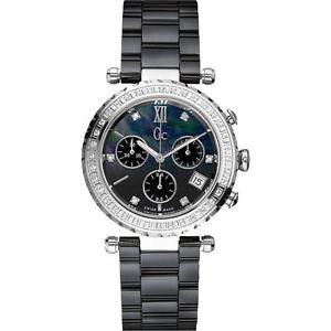 Reloj Guess colección Swiss Made madre diamante negro perla Lady I46003l2 wk