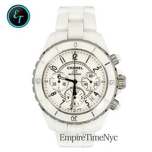 Chanel J12 41mm H1077 Chronograph White Ceramic Automatic Date, Men's watch