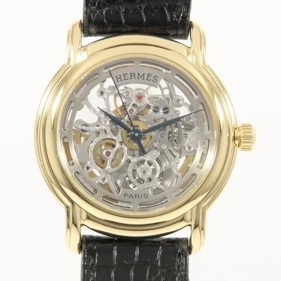 Used[B] Watch Hermes SM1.785 Sezamu YG self-winding Skeleton Black I0D
