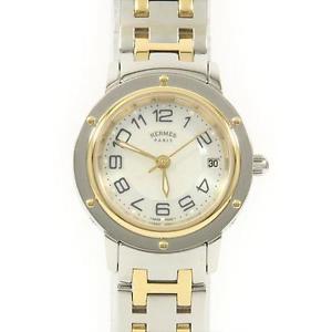 Authentic HERMES CP1.220 Clipper Classic Gold & Steel Quartz  #260-001-612-8507