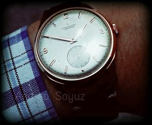 Extremely Rare Zenith 135 Chronometre Pink Gold 37mm Serviced Perfect!!