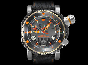 Visconti Abyssus Sport-Dive 3000M. Orange Wristwatch