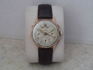 HASTE CASE 18K ROSE GOLD chronograph valjoux 72c lack SERVICE AND ADJUSTMENT