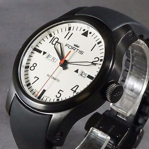 Rare Fortis Aviatis Noctural Automatic Day/Date 42mm Watch Ref. 655.180.158 MINT