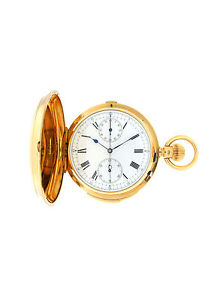 English Minute Repeater Flavelle Bros. & Roberts 18K YG Pocket Watch w/ box