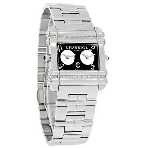 Philippe Charriol Actor Diamond Ladies Blk Swiss Quartz Watch CDT-81-1-60-DT101