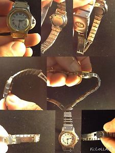 Cartier Santos Ronde Automatico Anni 80' Acciaio Oro Con Scatola Cartier Nuova