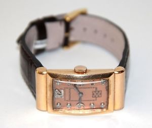 HAMILTON Vintage 14k Gelbgold & Diamanten Handaufzug