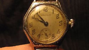 ANTIQUE RARE LADY WALTHAM WOMEN'S WATCH ELGIN 14KT WHITE GOLD FILLED CASE 1857