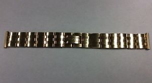 VINTAGE 14K YELLOW GOLD LADIES MEN WATCH BAND 3.0 GRAMS 5.5" LENGTH 15MM WIDE
