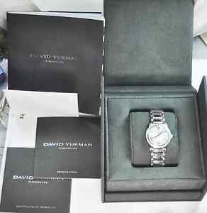 Women's David Yurman MOP Wristwatch Diamond Markers & Bezel 30mm Stainless Case