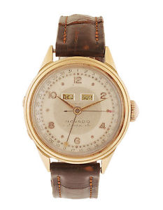 Movado 18k Pink Gold Waterproof Calendarmatic Wrist Watch