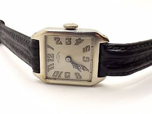 RARE ART DECO PAUL DITISHEIM SOLVIL 18K SOLID WHITE GOLD MENS WRISTWATCH ~FINE~