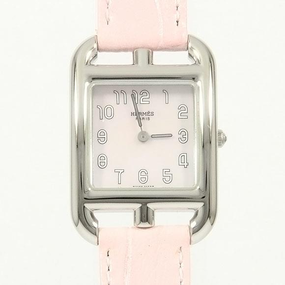 Used[B] Watch Hermes CC1.210 Cape Cod Quartz Pink Shell Arabic pin W9U