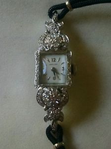 14 kt White Gold Hamilton Watch