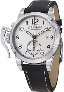 Graham Chronofighter 1695 White Face Automatic Chronograph Mens Watch
