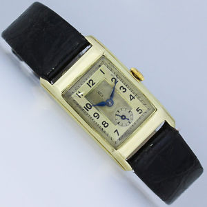 UROFA GLASHÜTTE HERRENUHR 30IGER JAHRE GOLD UHR RAUMNUTZWERK CAL. 58