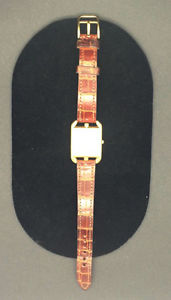 Ladies Genuine Authentic 18K Solid Yellow Gold HERMES Watch with Alligator Band