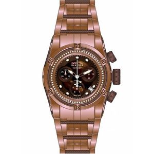 Invicta Bold Chronograph Dark Rose Dial Rose Gold-Tone Ladies Watch 15453