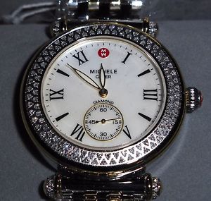 NEW AUTHENTIC MICHELE CABER DIAMOND TWO-TONE WATCH MWW16A000066