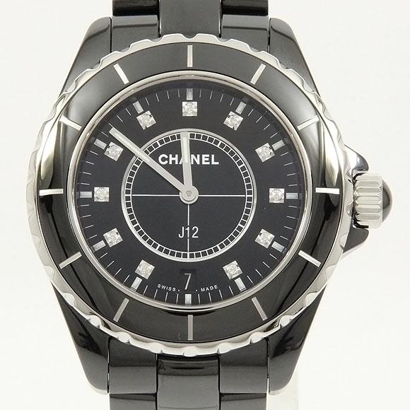 Used[B] Watch Chanel H2124 J12 38mm ceramic Â· 11P quartz Black Diamond W9I