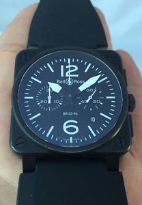 Bell & Ross Aviation BR 03-94 Black PVD 42mm Automatic Chronograph Mens Watch