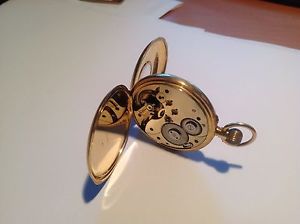 18ct gold half hunter pocket watch swiss movement with provenence 1911