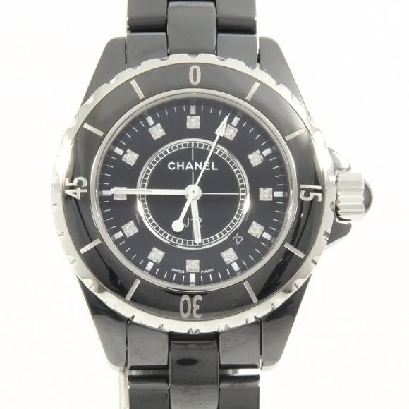 Used[B] Watch Chanel H1625 J12 33mm ceramic Â· 12P quartz Black Diamond B3G