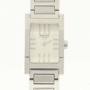 Used[A] Watch Hermes TA1.210 tandem Quartz Silver With genuine BOX U0I